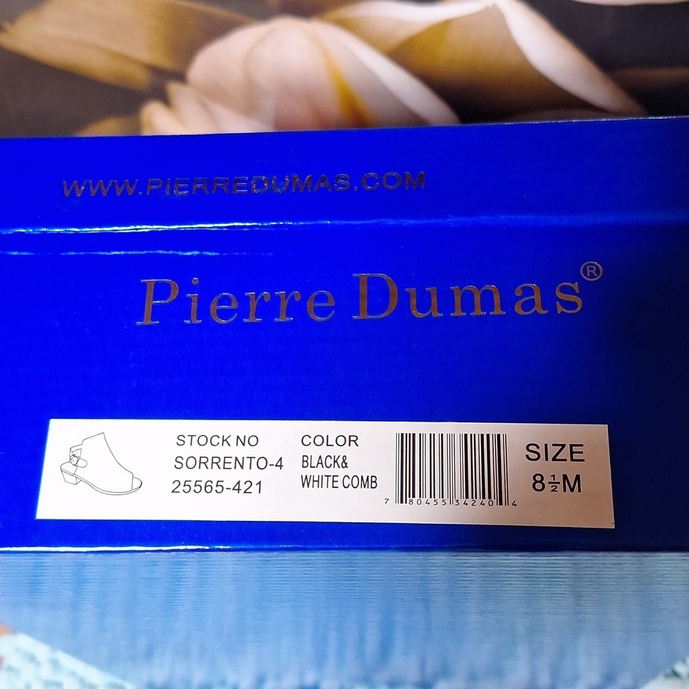 Pierre Dumas adorable black/white  clogs. Worn 2 times. Size 8 1/2 - Picture 5 of 6